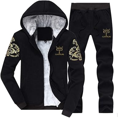 Men's 2 Pieces Tracksuits Running Jogging Sports Suits Athletic Long Sleeve Sweatsuit