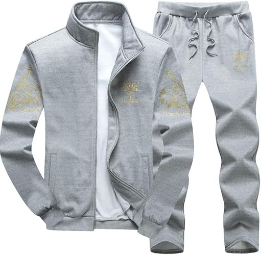 Men's 2 Pieces Tracksuits Running Jogging Sports Suits Athletic Long Sleeve Sweatsuit