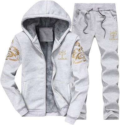Men's 2 Pieces Tracksuits Running Jogging Sports Suits Athletic Long Sleeve Sweatsuit
